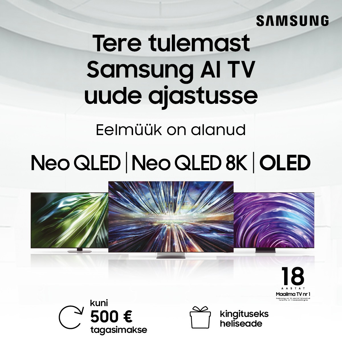 Valitud Samsung 2024. a. teleriga kingituseks S60D soundbar!